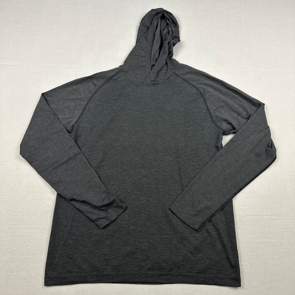 Lululemon Shirt Men Large Gray Long Sleeve Seamless Athletic Training Gym Top L